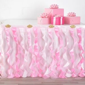 Disney Princess Pink Ruffled Table Skirt